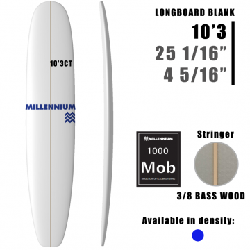 Pain de Mousse 10'3CT Longboard MILLENNIUM 3/8 BASS