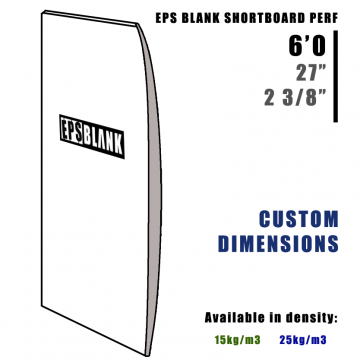 Pain de Mousse EPS BLANK Shortboard Perf