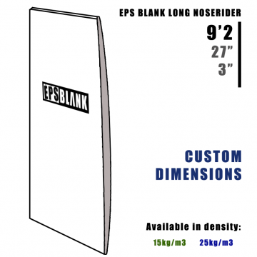 Pain de Mousse EPS BLANK Longboard Noserider