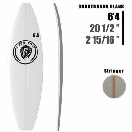 Prancha curta XTRAFOAM de 6'4"