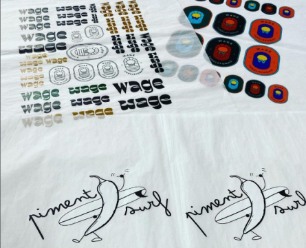 Logotipo personalizado impresso em papel de seda