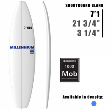 Pain de Mousse 7'1DG Shortboard MILLENNIUM 1/8 BASS Pain de Mousse 7'1DG Shortboard MILLENNIUM 1/8 BASS