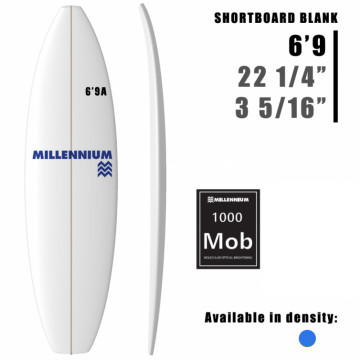 Pain de Mousse 6'9A Shortboard MILLENNIUM 1/8 BLK/NAT/BLK