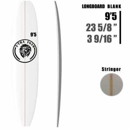 Longboard XTRAFOAM de 9'5" Triples Lattes