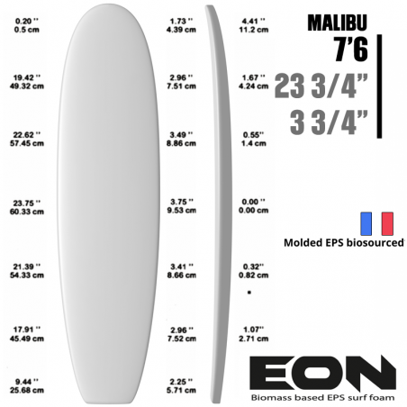 EON FOAM EPS BIOMASS 7'6"Malibu - sem leite