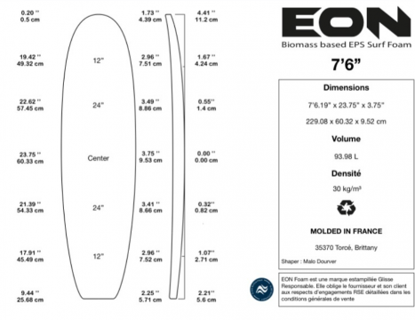 Pain de Mousse EPS ALTO FUSÍVEL 7'6"F