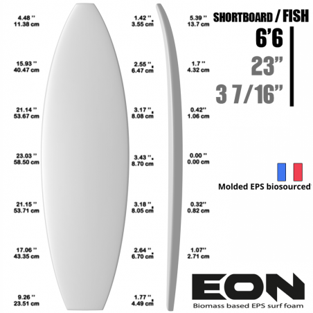 EON FOAM EPS BIOMASS 6'6"SB/FISH - sem leite
