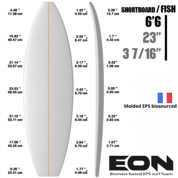Pain de Mousse EPS HIGH FUSED 6'6"F latte