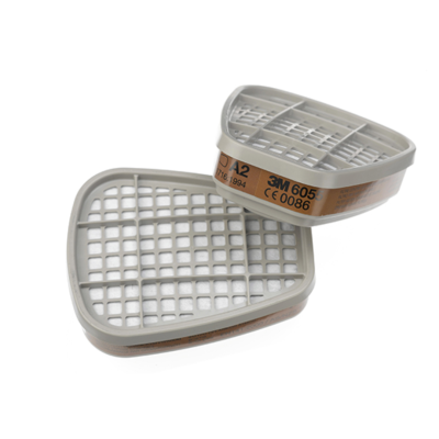 Par de filtros de gás e vapor 3M 6055 A2 Par de filtros de gás e vapor 3M 6055 A2