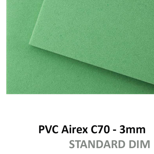 AIREX PVC espessura 3mm - dimensões padrão