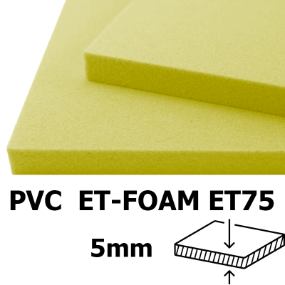 PVC ET-FOAM ET75 Espessura de 5 mm