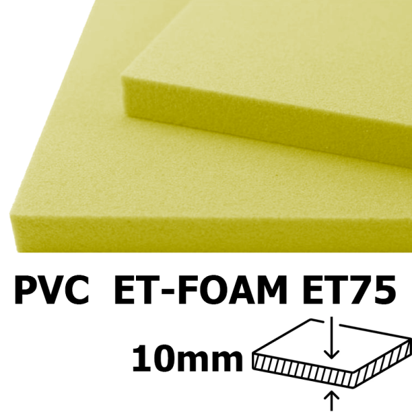 PVC ET-FOAM ET75 Espessura de 10 mm