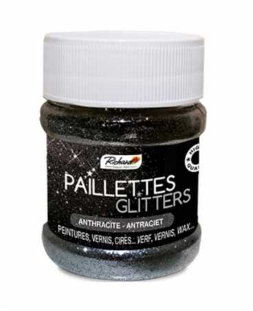 Glitter Antracite - pote de 80g