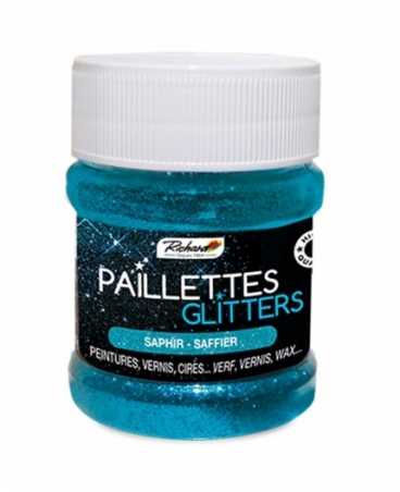 Glitter de safira - pote de 80g