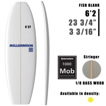 Pain de Mousse 6'2F Peixe MILLENNIUM 1/8 BASS