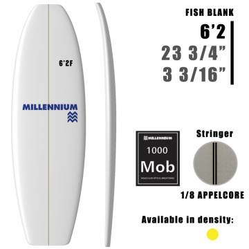 Pain de Mousse 6'2F Peixe MILLENNIUM 1/8 BLK/NAT/BLK