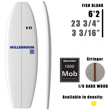 Pain de Mousse 6'2F Peixe MILLENNIUM 1/8 DARKWOOD