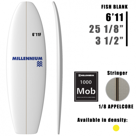 6'11F Peixe MILLENNIUM 1/8 BLK/BLK/BLK