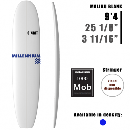 Longboard 9'4MT MILLENNIUM com três longarinas 1/8 Darkwood